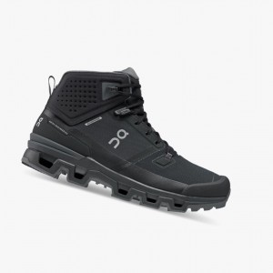 Botas de Montaña On Cloudrock 2 Impermeables Hombre Negros | 32598-LDHM