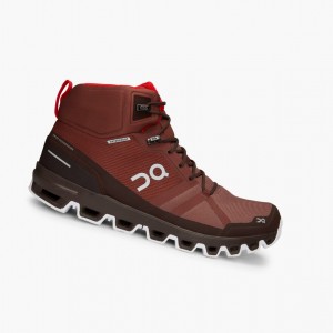 Botas de Montaña On Cloudrock Impermeables Hombre Rojos | 16870-WNMP