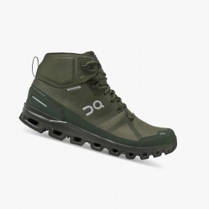 Botas de Montaña On Cloudrock Impermeables Hombre Verde Oliva | 10732-YGXE