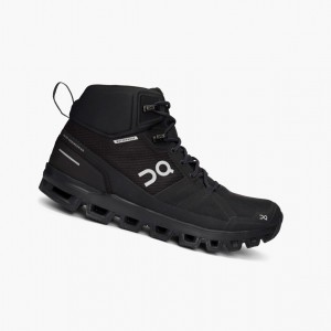 Botas de Montaña On Cloudrock Impermeables Mujer Negros | 86950-ZEOB
