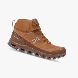 Botas de Montaña On Cloudrock Impermeables Mujer Marrom | 04851-OWCJ