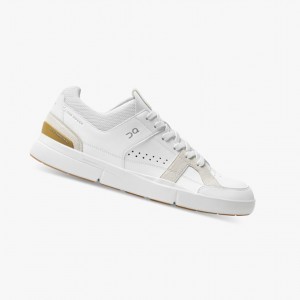 Tenis On THE ROGER Clubhouse Hombre Blancos Marrom | 24615-AOJE