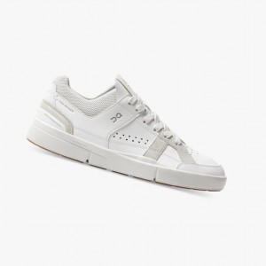 Tenis On THE ROGER Clubhouse Mujer Blancos Marrom | 91306-OQKG