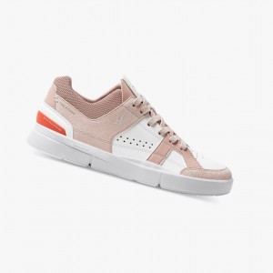 Tenis On THE ROGER Clubhouse Mujer Rosas Blancos | 50261-PRNI