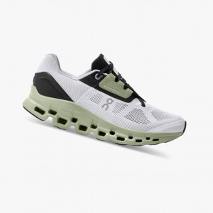 Tenis Para Correr En Carretera On Cloudstratus Mujer Blancos Negros | 37820-FHEX