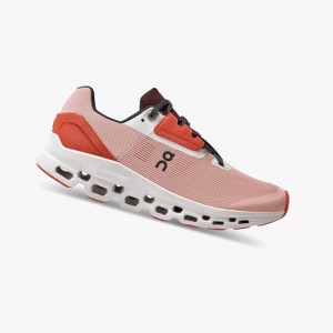 Tenis Para Correr En Carretera On Cloudstratus Mujer Rosas Rojos | 02738-YFTD