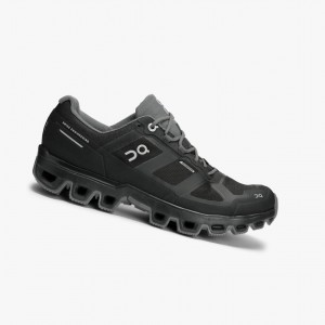 Tenis Trail Running On Cloudventure Impermeables Mujer Negros | 83502-ZKHM