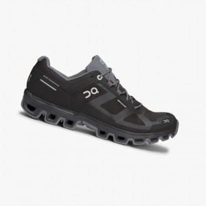 Tenis Trail Running On Cloudventure Impermeables Hombre Negros | 10459-UWCY