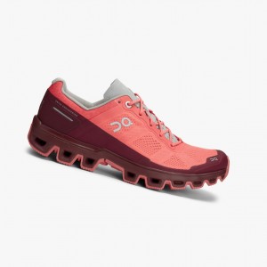 Tenis Trail Running On Cloudventure Mujer Coral | 67498-BDLQ