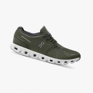 Tenis para Correr On Cloud 5 Hombre Verde Oliva Blancos | 98507-OKMR