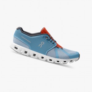 Tenis para Correr On Cloud 5 Push Hombre Niagara/Chambray | 35748-CEHQ