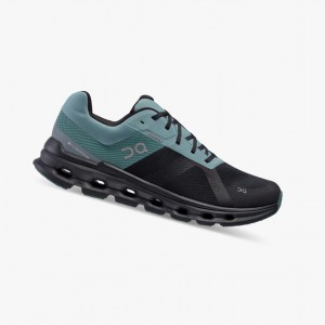 Tenis para Correr On Cloudrunner Impermeables Hombre Negros | 85910-JING
