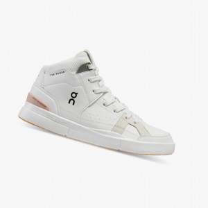 Tenis para Correr On THE ROGER Clubhouse Mid Mujer Blancos Rosas | 60859-NMFS