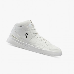 Tenis para Correr On THE ROGER Clubhouse Mid Hombre Blancos | 54308-KEQX